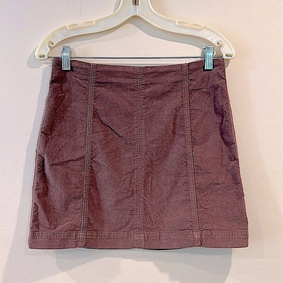 🔥Free People Corduroy Brown Skirt🔥 - Picture 1 of 6